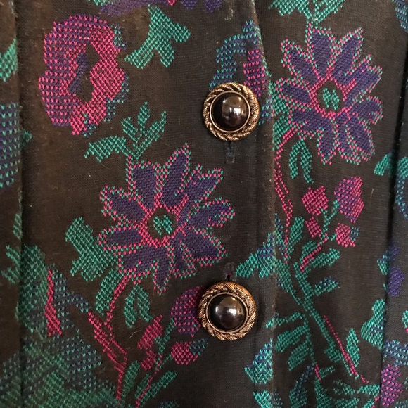 Vintage Floral Peplum Blazer Size 3/4 - Picture 5 of 5